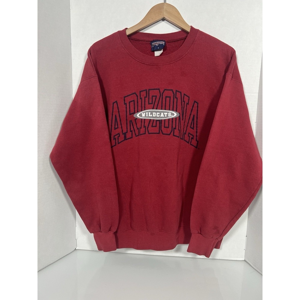 Vintage Arizona Wildcats Sweatshirt JanSport Adult Large Red 90s Crewneck 104